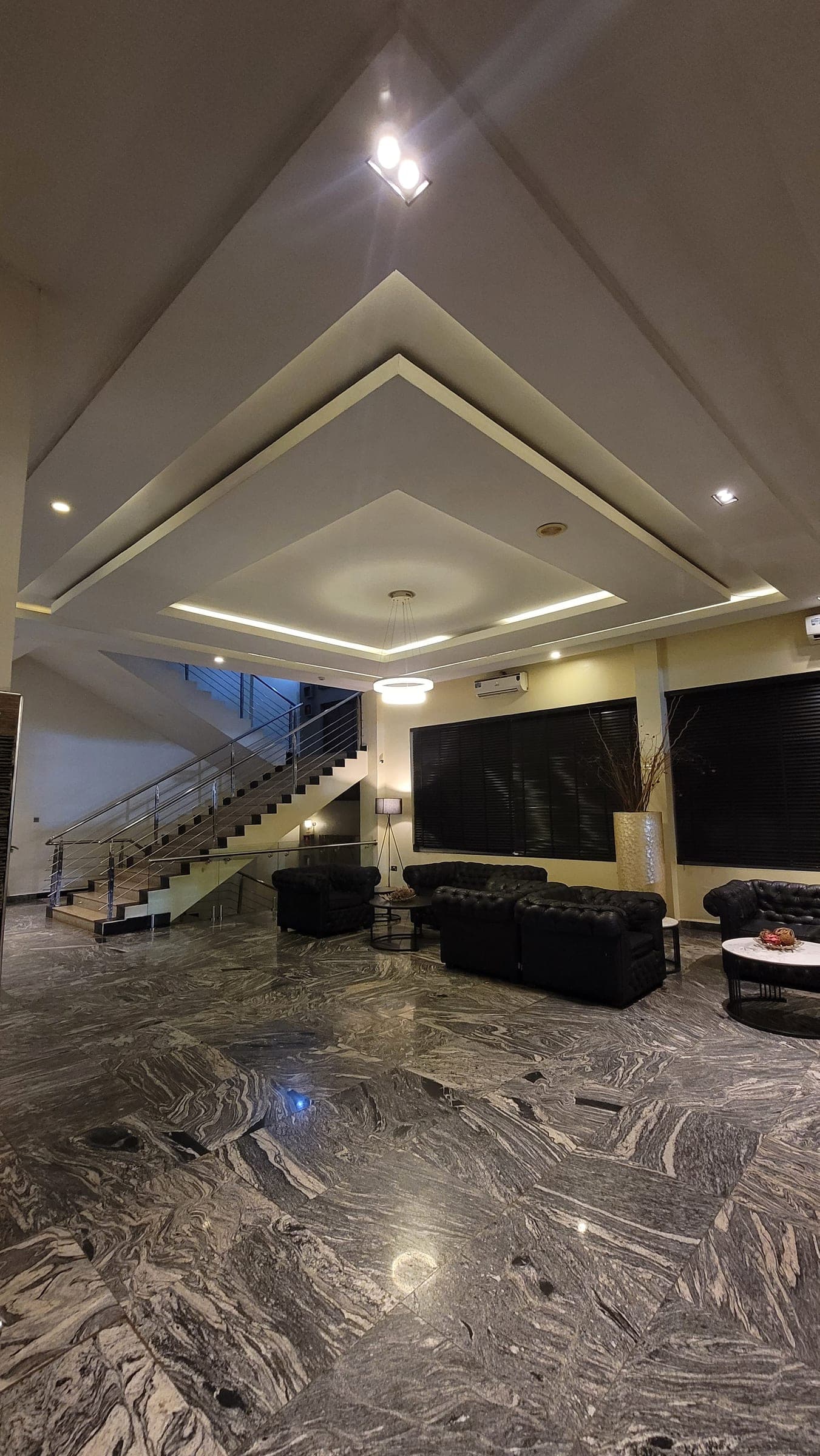 The lobby and staircase